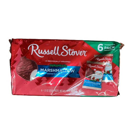 Russell Stover Milk Chocolate Marshmallow Ornament 6 Pack 7.8 oz. (1.3 oz. Ea.) 6 Pieces - Russell Stover