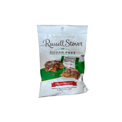 Russell Stover Pecan Delight Russell Stover Sugar Free Milk Chocolate  with Stevia, Multiple Choice Flavor 3 oz. Bag