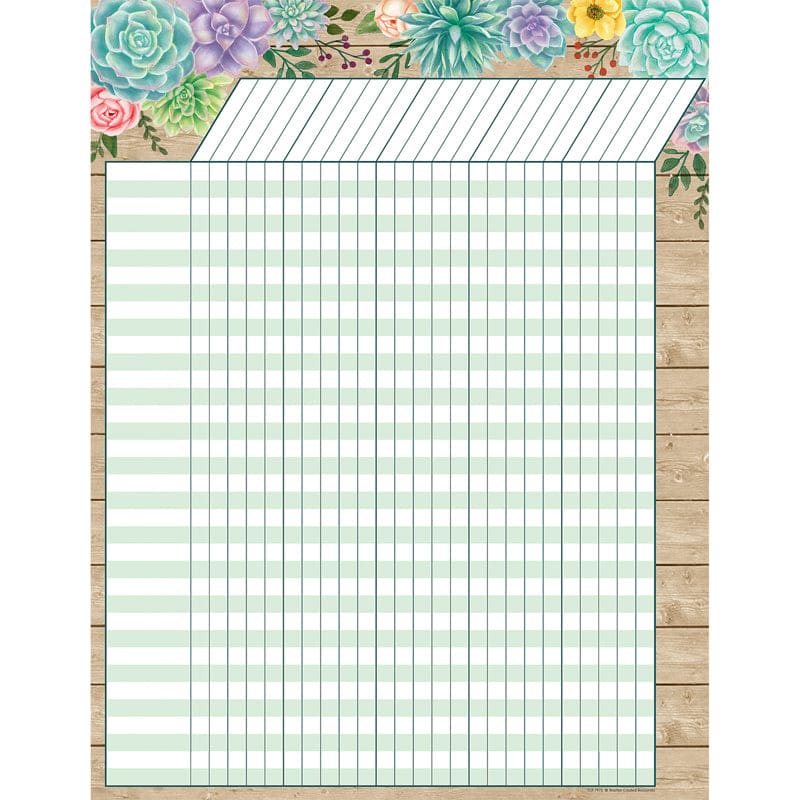 Rustic Bloom Incentive Chart (Pack of 12) - Incentive Charts - Teacher Created Resources