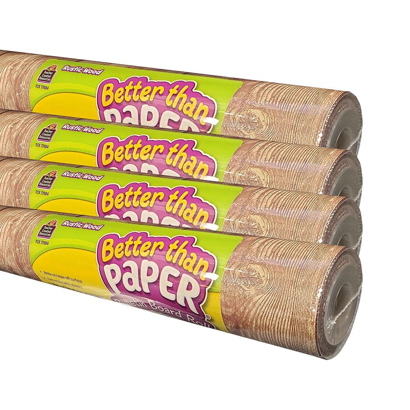 Rustic Wood Bb Roll 4/Ct Better Than Paper - Bulletin Board & Kraft Rolls - Teacher Created Resources
