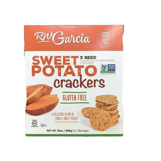RW Garcia 3 Seed Sweet Potato Crackers - 2 x 15 oz Bags - ShelHealth.Com