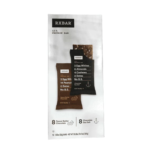 RX bar RX bar Variety Pack Chocolate Sea Salt & Chocolate Peanut Butter, 29.28 oz, 16 Count