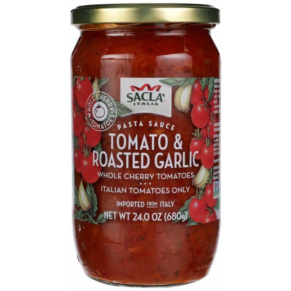 Sacla Sacla Whole Cherry Tomatoes and Roasted Garlic Pasta Sauce, 24 oz