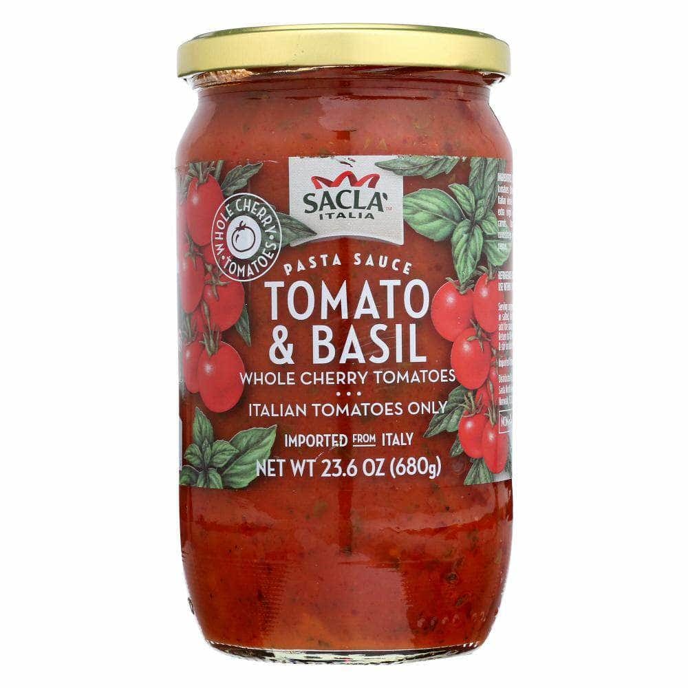 Sacla Sacla Whole Cherry Tomatoes & Basil Pasta Sauce, 24 oz