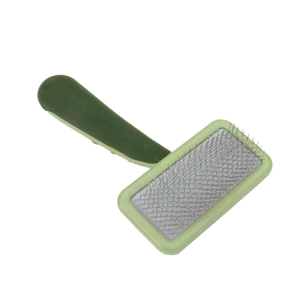 Safari Dog Soft Slicker Brush Light Green Dark Green Medium - Pet Supplies - Safari