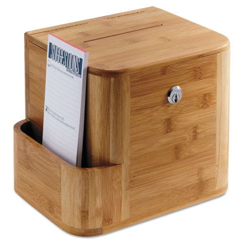 Safco Bamboo Suggestion Boxes 10 X 8 X 14 Cherry - Office - Safco®