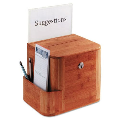 Safco Bamboo Suggestion Boxes 10 X 8 X 14 Cherry - Office - Safco®
