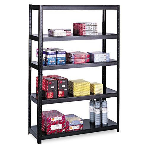 Safco Boltless Steel/particleboard Shelving Five-shelf 48w X 24d X 72h Black - Office - Safco®