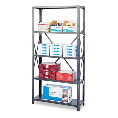 Safco Commercial Steel Shelving Unit Five-shelf 36w X 18d X 75h Dark Gray - Office - Safco®