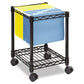 Safco Compact Mobile Wire File Cart Metal 1 Shelf 1 Bin 15.5 X 14 X 19.75 Black - Furniture - Safco®
