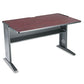 Safco Computer Desk With Reversible Top 47.5 X 28 X 30 Mahogany/medium Oak/black - Furniture - Safco®