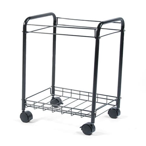 Safco Desk Side File Cart Metal 1 Shelf 1 Bin 17.5 X 13 X 22 Black - Furniture - Safco®