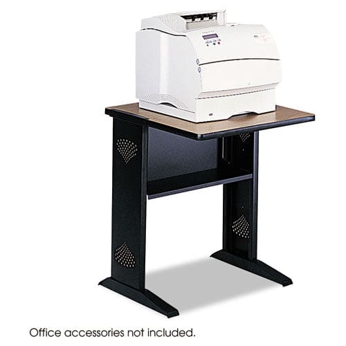Safco Fax/printer Stand With Reversible Top Metal 1 Shelf 23.5 X 28 X 30 Medium Oak/black - Furniture - Safco®