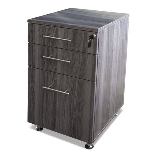 Safco Medina Laminate Pedestal Left Or Right 3-drawers: Pencil/box/file Legal/letter Gray Steel 15.5 X 18.13 X 26.63 - Furniture - Safco®