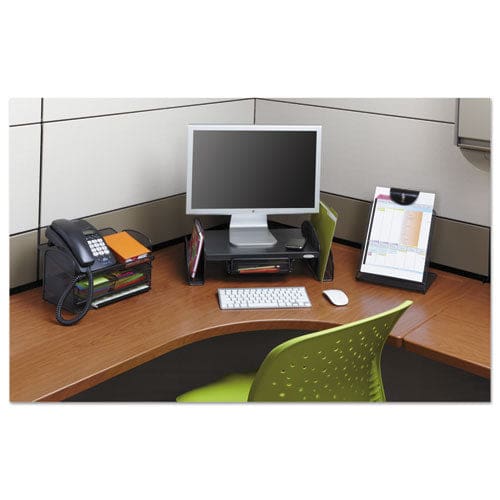 Safco Onyx Angled Mesh Steel Telephone Stand 11.75 X 9.25 X 7 Black - Office - Safco®
