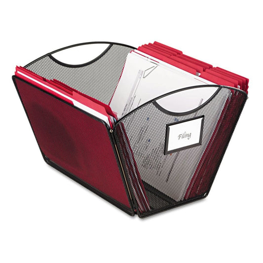 Safco Onyx Mesh Desktop Tub Letter File Black - File Organizer Trays & Sorters - Safco