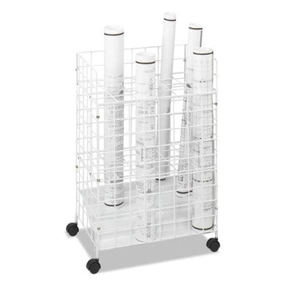Safco Wire Roll Files 24 Compartments 21w X 14.25d X 31.75h White - Office - Safco®