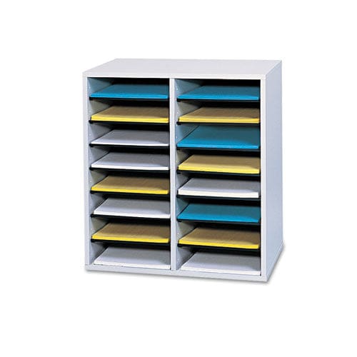 Safco Wood/laminate Literature Sorter 36 Compartments 39.25 X 11.75 X 24 Gray - School Supplies - Safco®
