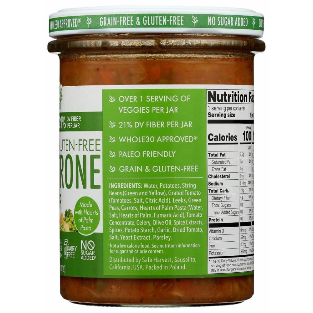 SAFE HARVEST Safe Harvest Soup Veg Minestrone, 13.2 Oz