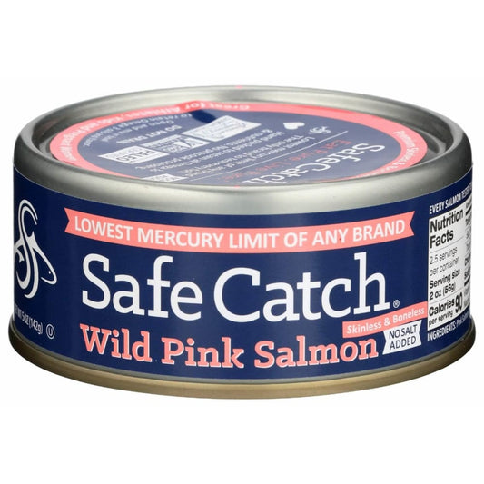SAFE CATCH Safecatch Wild Pacific Pink Salmon No Salt Added, 5 Oz