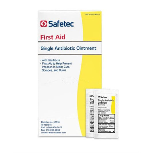 Safetec Bacitracin Ointment.9Gm Foil Pack Box of 144 - Skin Care >> Ointments and Creams - Safetec