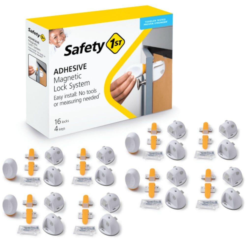Safety 1st Adhesive Magnetic Lock System White (16 pk.) - Baby Gates & Safety - Safety
