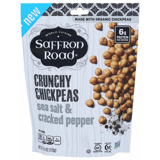 SAFFRON ROAD Saffron Road Sea Salt And Cracked Pepper Crunchy Chickpeas, 6 Oz