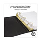 Samsill Classic Collection Ring Binder 3 Rings 2 Capacity 11 X 8.5 Black - School Supplies - Samsill®