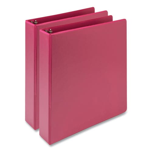 Samsill Earth’s Choice Plant-based Economy Round Ring View Binders 3 Rings 1.5 Capacity 11 X 8.5 Pink 2/pack - School Supplies - Samsill®