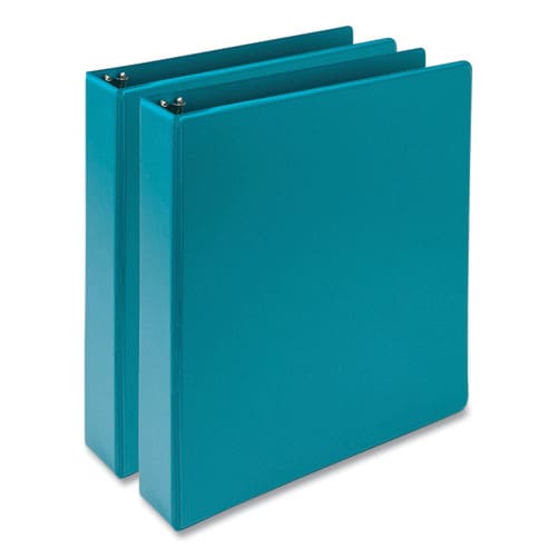 Samsill Earth’s Choice Plant-based Economy Round Ring View Binders 3 Rings 1.5 Capacity 11 X 8.5 Teal 2/pack - School Supplies - Samsill®