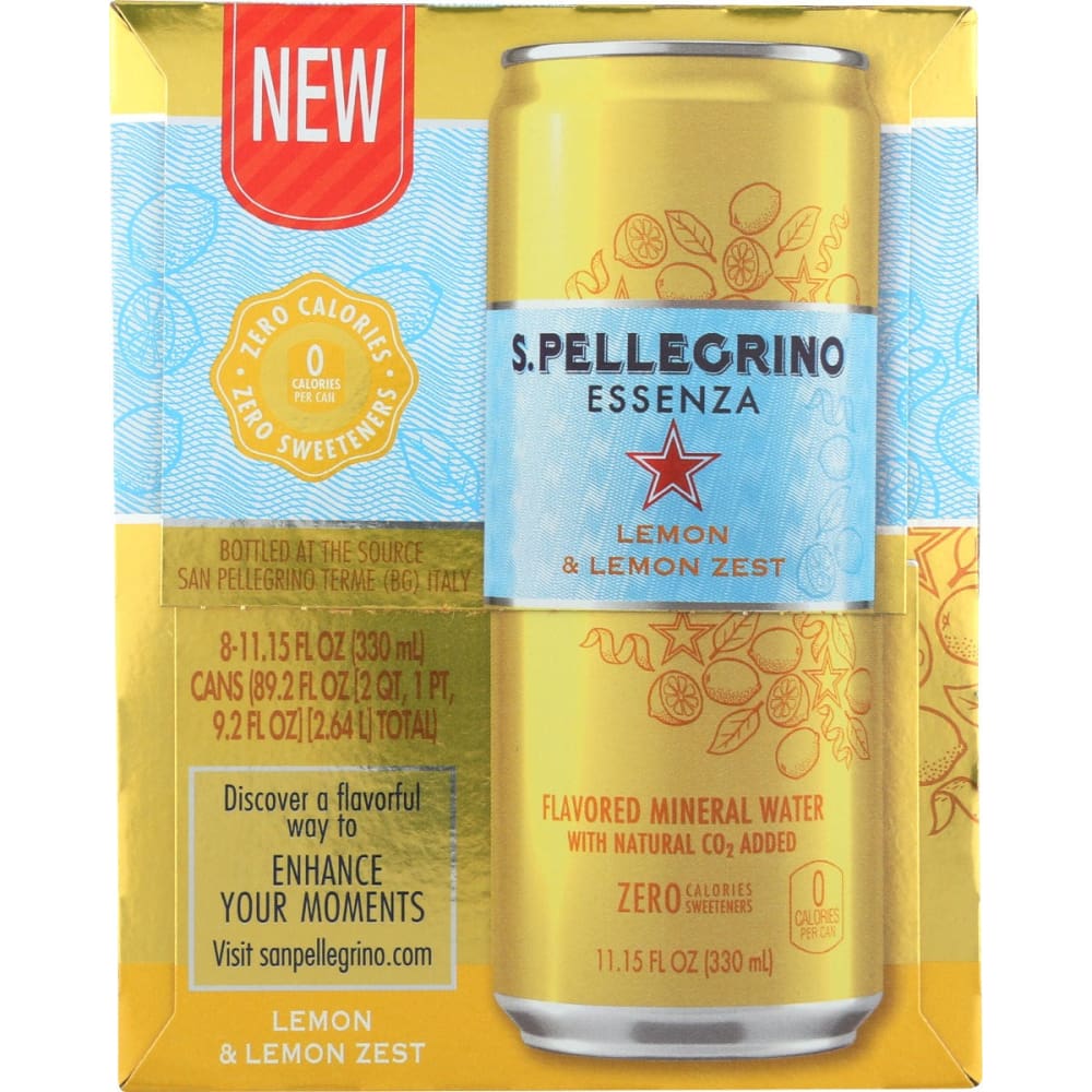 SAN PELLEGRINO: Water Essenza Spk Lmn 8Pk 89.26 fo - NATURAL GROCERY - SAN PELLEGRINO