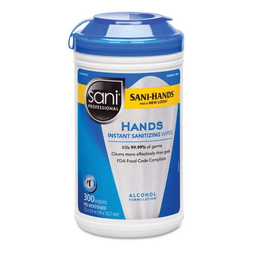 Sani Professional Hands Instant Sanitizing Wipes 7.5 X 5 300/canister - School Supplies - Sani Professional®