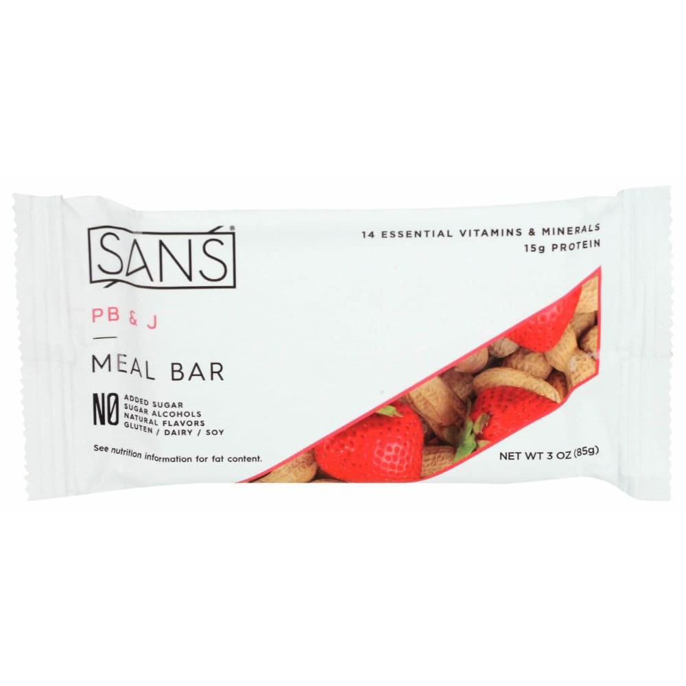 SANS MEAL BAR Sans Meal Bar Bar Meal Pb & J, 85 Gm