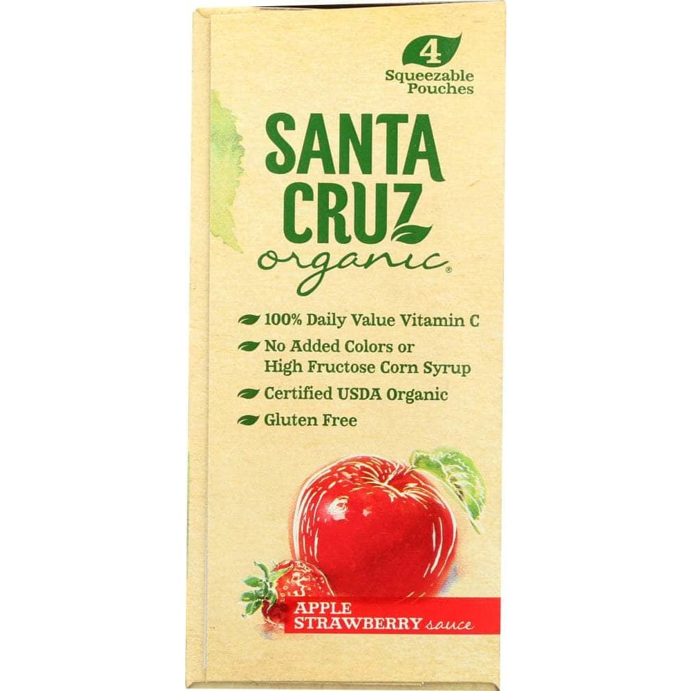 Santa Cruz Organic Santa Cruz Organic Apple Strawberry Sauce 4x3.2oz Pouches, 12.8 oz