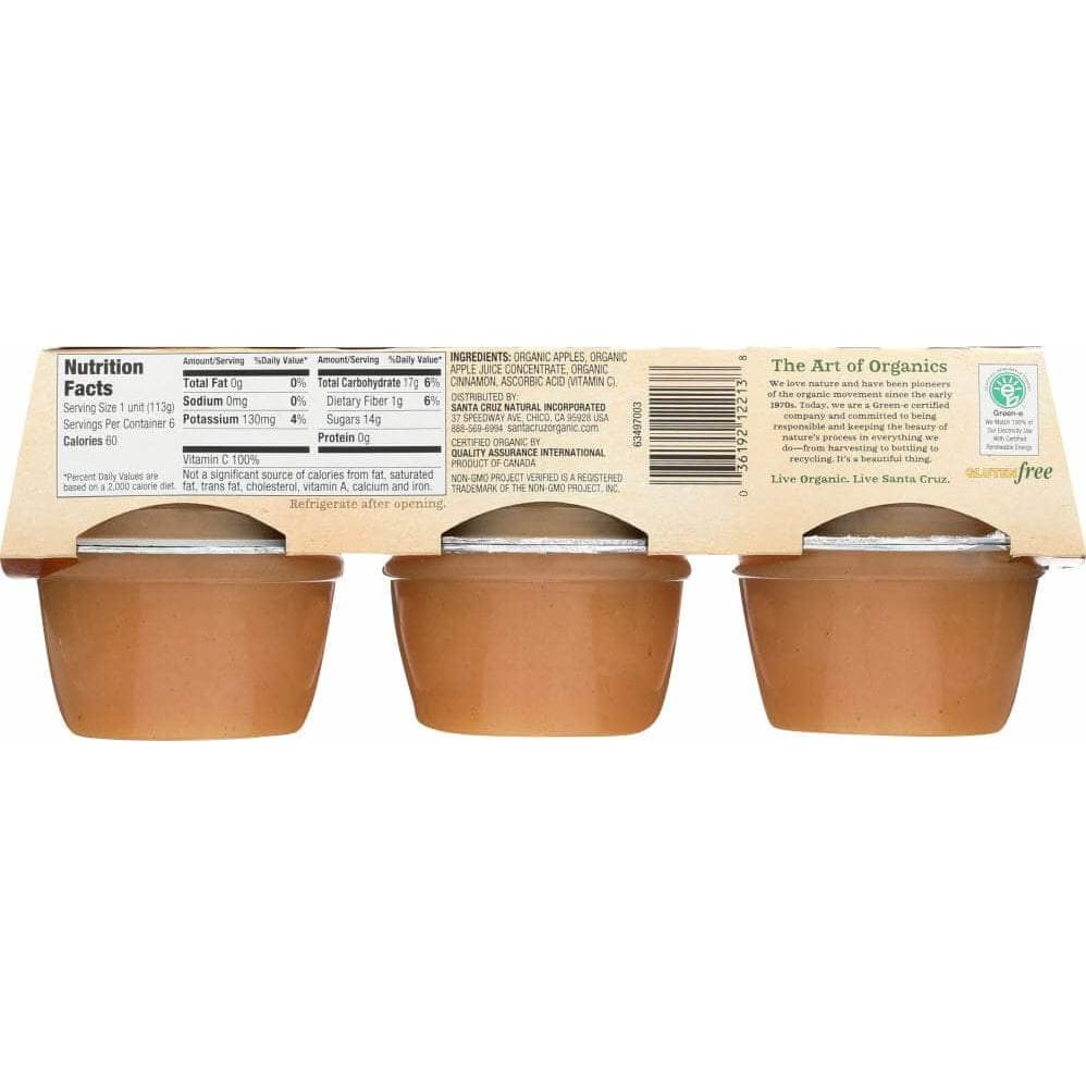 Santa Cruz Organic Santa Cruz Organic Cinnamon Apple Sauce Cups 6x4oz Cups, 24 oz