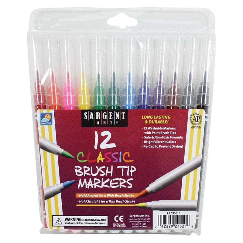 Sargent Art 12Ct Classic Brush Tip Markers (Pack of 12) - Markers - Sargent Art Inc.