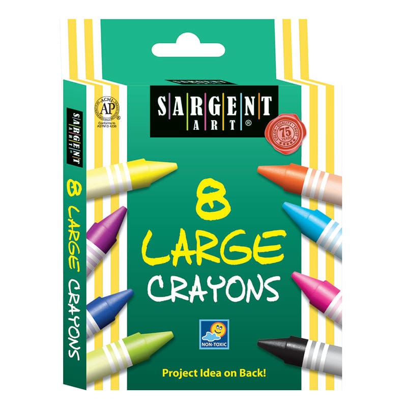 Sargent Art Crayons Jumbo 8 Count Tuck Box (Pack of 12) - Crayons - Sargent Art Inc.