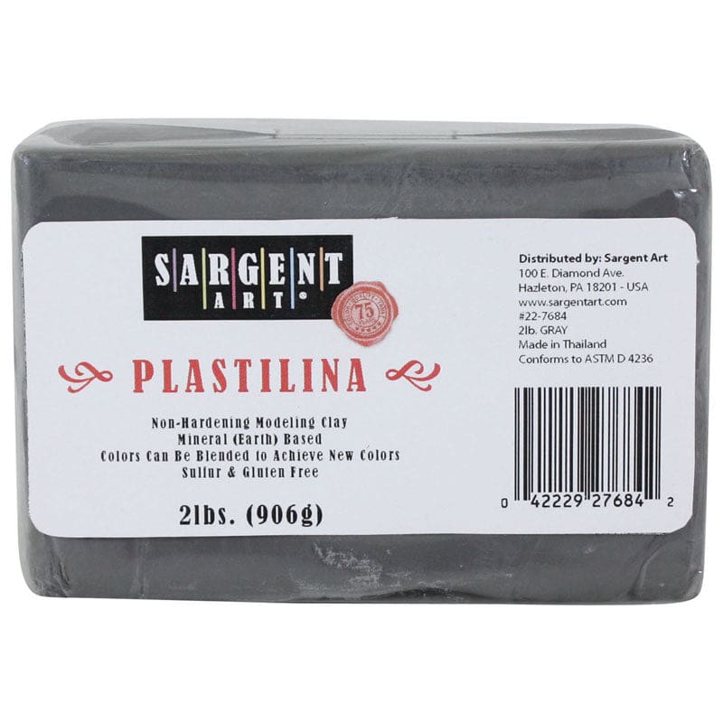 Sargent Art Plastilina 2 Lbs Gray (Pack of 8) - Clay & Clay Tools - Sargent Art Inc.
