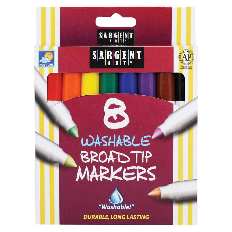 Sargent Art Washable Felt Super Tip Markers Broad Tip (Pack of 12) - Markers - Sargent Art Inc.