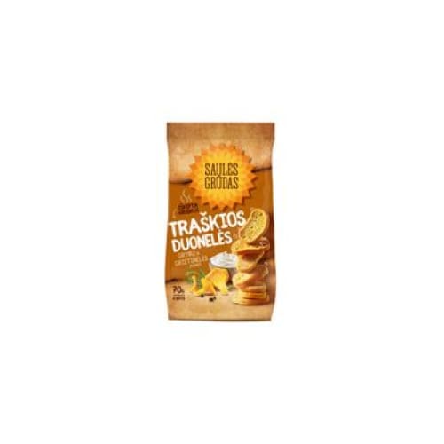 SAULeS GRuDAS Mushroom & Sourcream Crunchy Bread Slices 2.47 oz. (70 g.) - SAULËS GRÛDAS