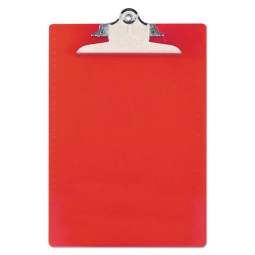 Saunders Recycled Plastic Clipboard With Ruler Edge 1 Clip Capacity Holds 8.5 X 11 Sheets Green - Office - Saunders