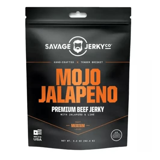 SAVAGE JERKY CO Grocery > Snacks SAVAGE JERKY CO: Mojo Jalapeno Premium Beef Jerky, 2.2 oz