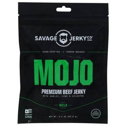 SAVAGE JERKY CO Grocery > Snacks SAVAGE JERKY CO: Mojo Premium Beef Jerky, 2.2 oz