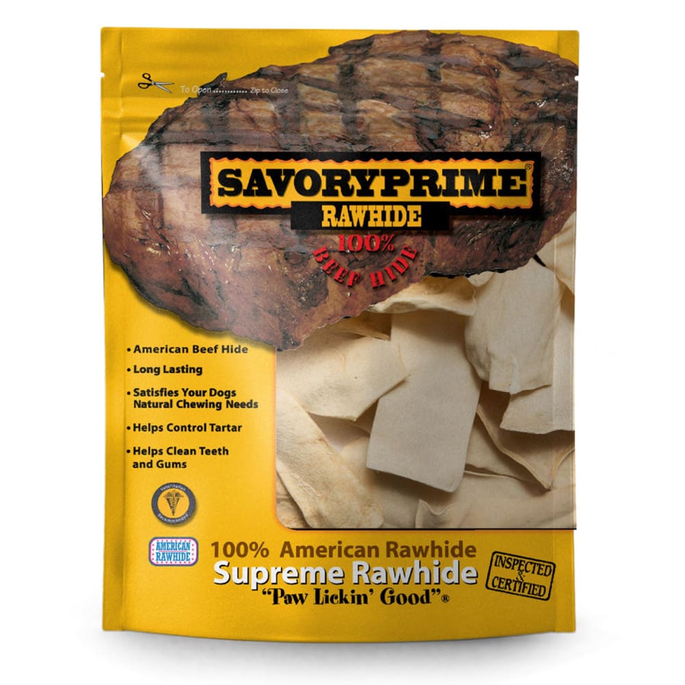 Savory Prime Rawhide Chips Natural 16 oz - Pet Supplies - Savory