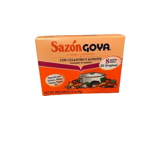 Sazon Goya Seasoning, Coriander & Annatto, 1.41 oz - ShelHealth.Com