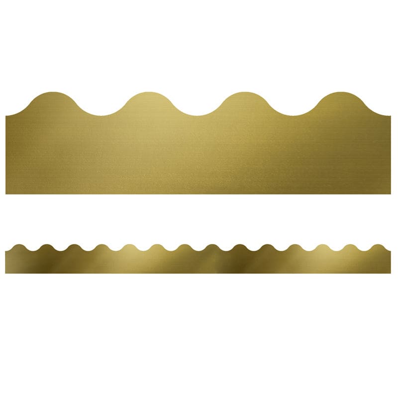 Scalloped Border Gold Foil Sparkle + Shine (Pack of 10) - Border/Trimmer - Carson Dellosa Education