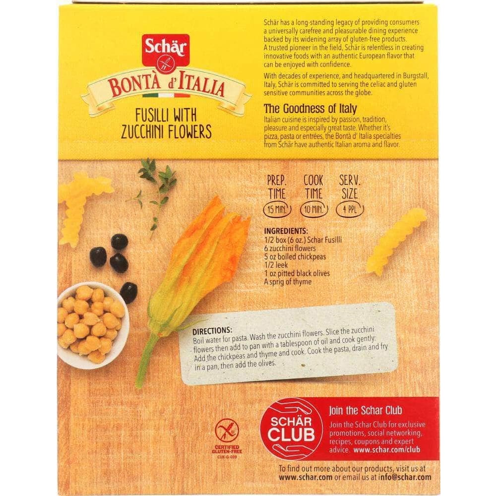 Schar Schar Fusilli Pasta Gluten Free, 12 oz