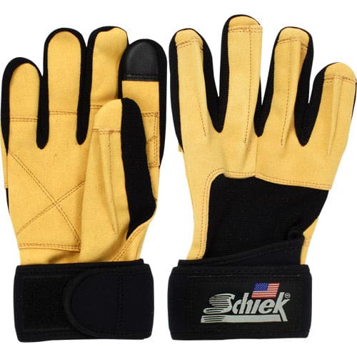 Schiek Full Finger Lifting Gloves Tan / Large - Schiek
