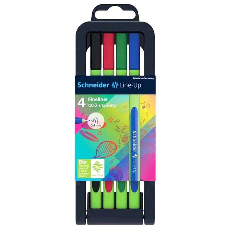 Schneider Lineup Fineliner Pens 4Pk (Pack of 6) - Pens - Schneider