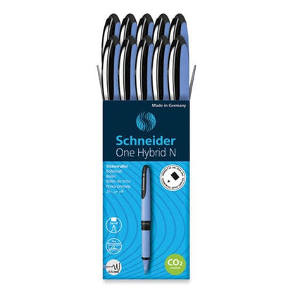 Schneider One Hybrid N Roller Ball Pen Stick Fine 0.5 Mm Black Ink Blue Barrel 10/box - School Supplies - Schneider®